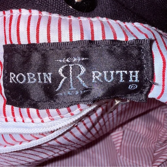 Robin Ruth Colorful Graffiti Print Shoulder Bag Tote Purse Black Multicolor - Picture 9 of 11